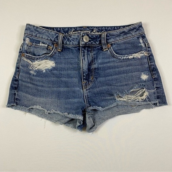 American Eagle Outfitters Pants - American Eagle‎ Denim Shorts Women's 2 Distressed Cut Off Jean Ripped